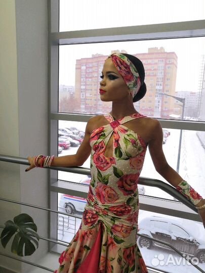 Платье бальные танцы латина Ю2