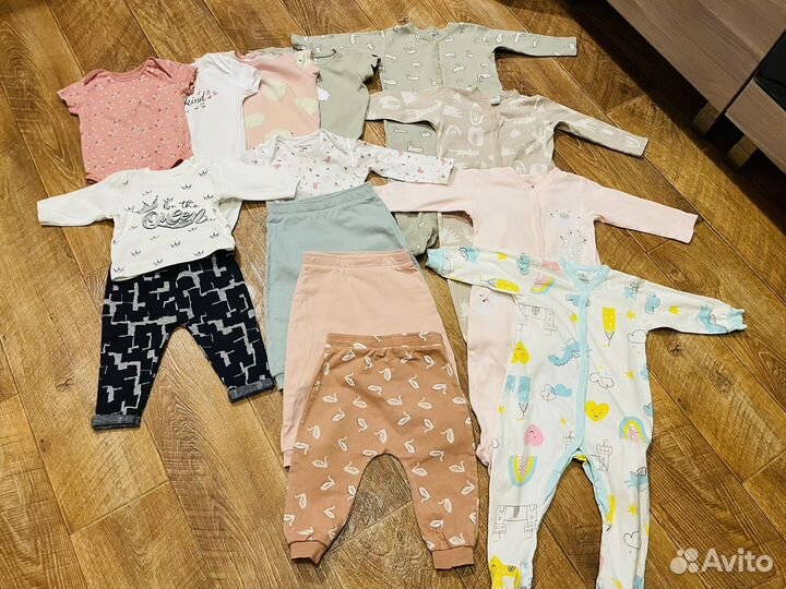 Вещи пакетом на девочку 74 80 crokid