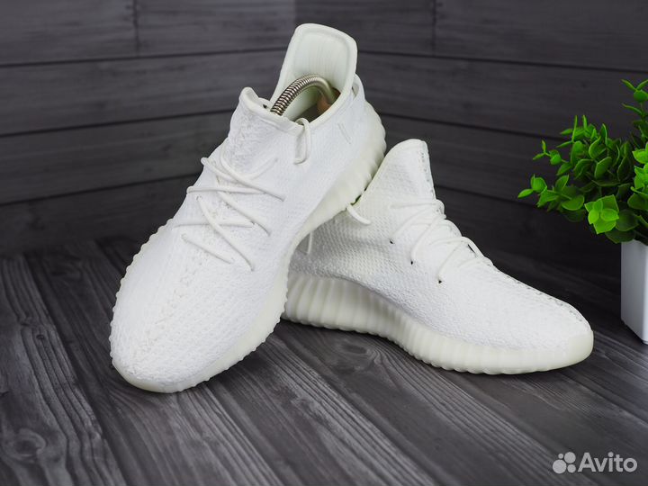 Adidas yeezy boost 350 белого цвета унисекс