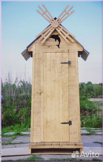 Дачный туалет с декором вмщ 837
