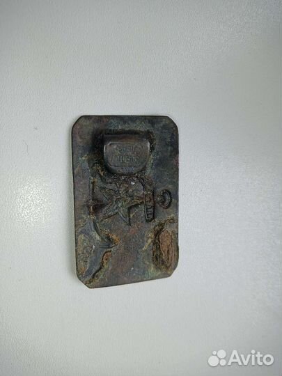 Бляха на ремень малая морская