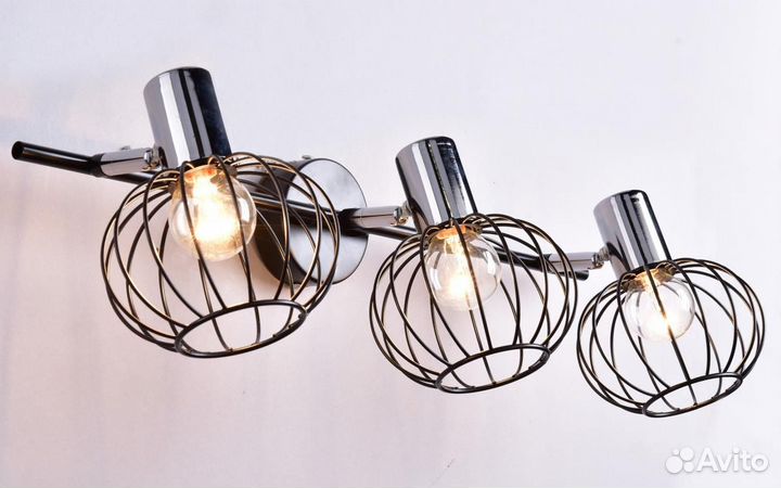 Бра Биакс 3X60 Е14 рс22270 BK+CR/3C