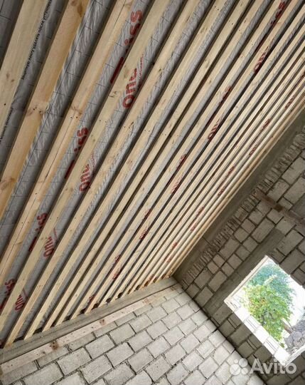 Установка обрешётки потолков