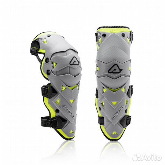 Acerbis Impact Evo 3.0 Knee Guards Grey Yellow Сер