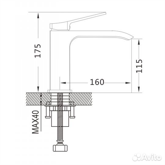 Смеситель Shevanik сталь S4101T