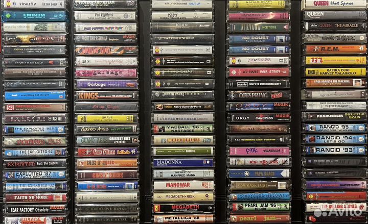 Аудиокассеты рок, панк, альтернатива, поп, металл