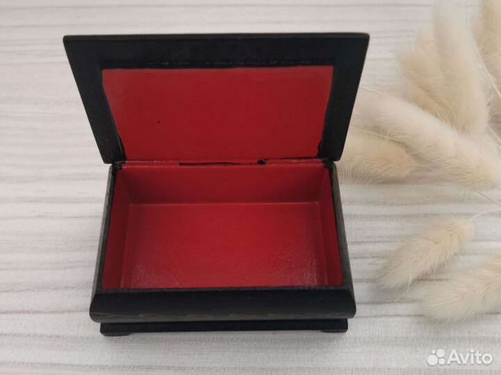 Шкатулка деревянная лаковая миниатюра