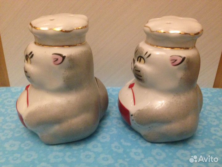 Фарфоровые статуэтки кот повар