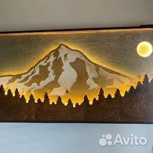 Картина панно из дерева