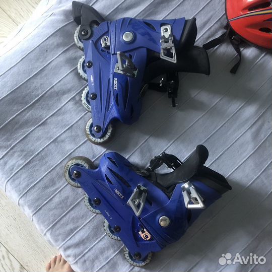 Ролики раздвижные Roces, шлем, защита