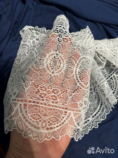 Ткань Кружево стрейч, стразы