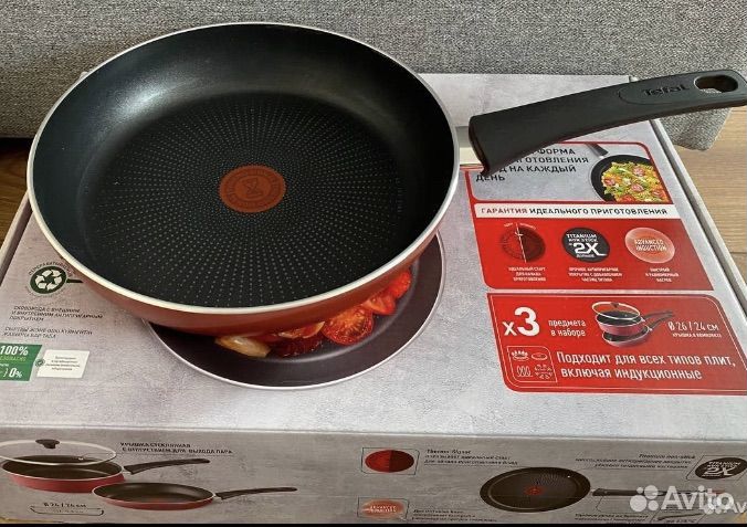 Сковородка(26см) и сотейник с крышкой(24 см) Tefal