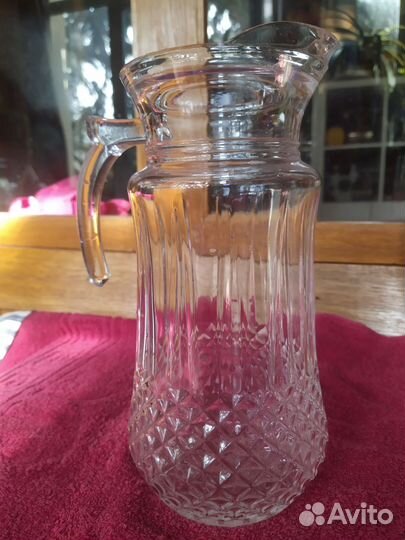 Кувшин стекло СССР и бокалы к нему