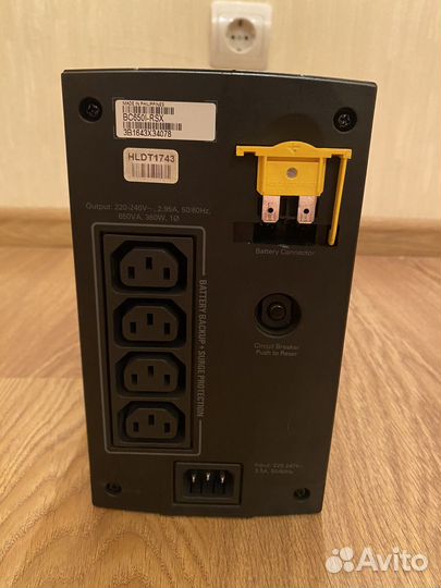 Ибп APS Back UPS 650 BC650I-RSX