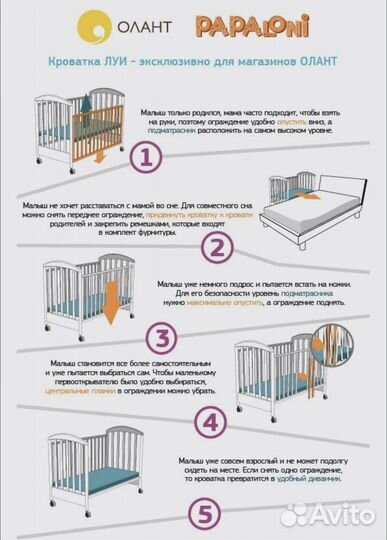 Детская кроватка с матрасом Икеа