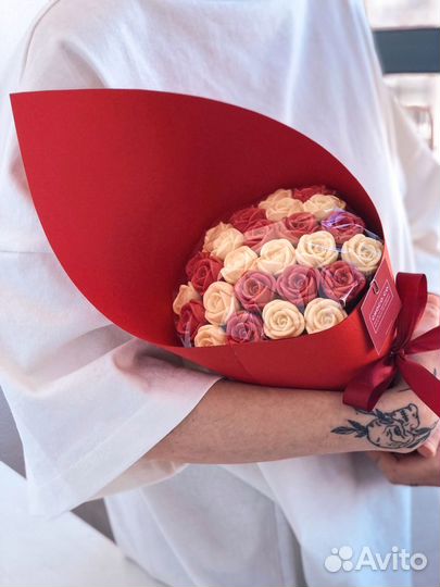 Шоколадные розы, съедобные букеты из шоколада