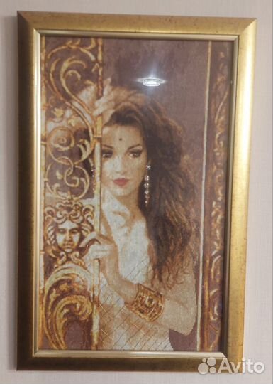 Вышитая картина 43 на 26см золотое руно