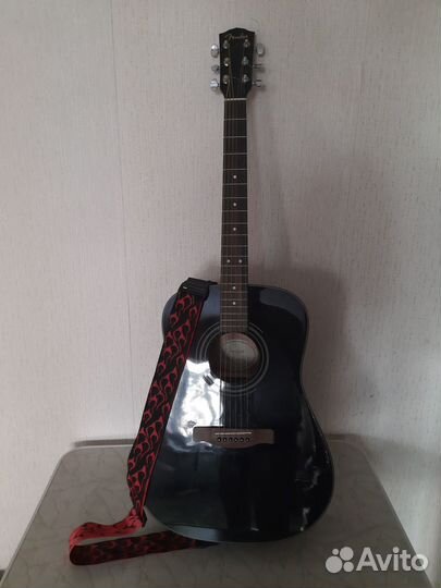 Акустическая гитара fender cd 60 blk+чехол