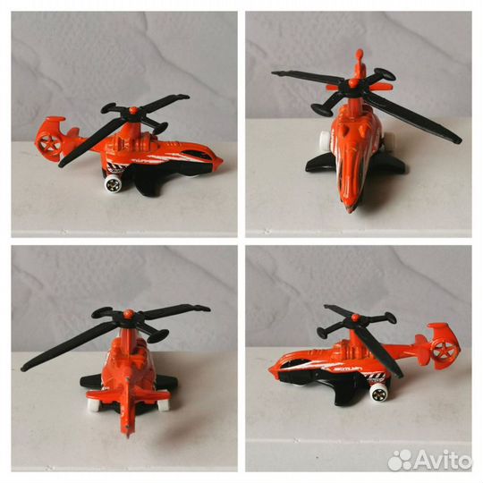 Модели машинок металл Mattel, вертолет, мотоцикл