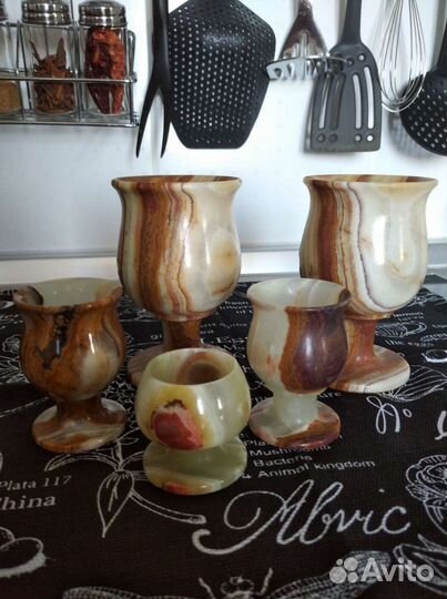 Стопки и бокалы из камня 