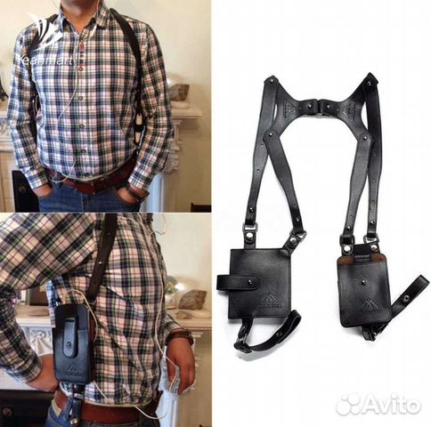 Сумка кобура скрытая Чёрная,кошелек и для телефона