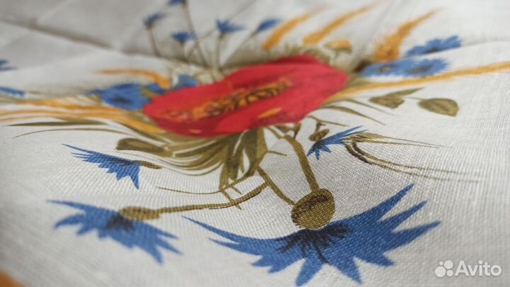 Новая скатерть лен СССР 130х125 см