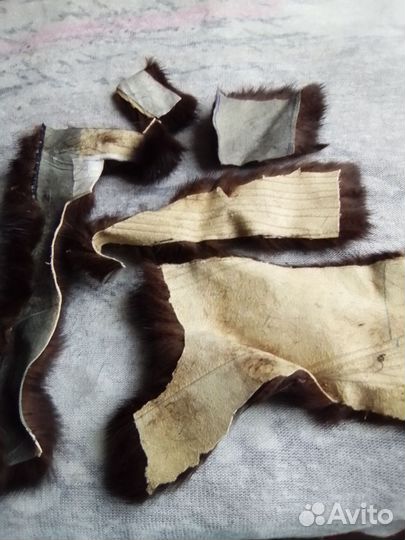Мех норки остатки кусочки новые
