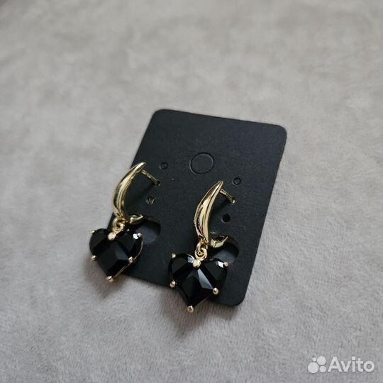 Серьги с сердечками