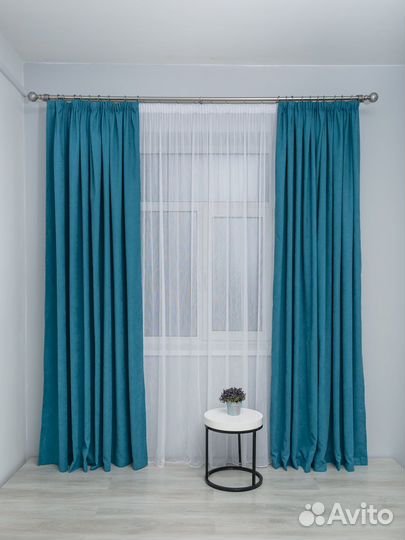 Готовые шторы канвас 250 на 260 см новые