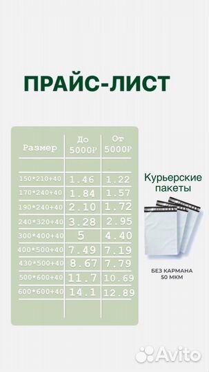 Курьерские пакеты 50 микрон оптом