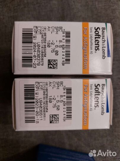 Линзы контактные baush&lomb toric