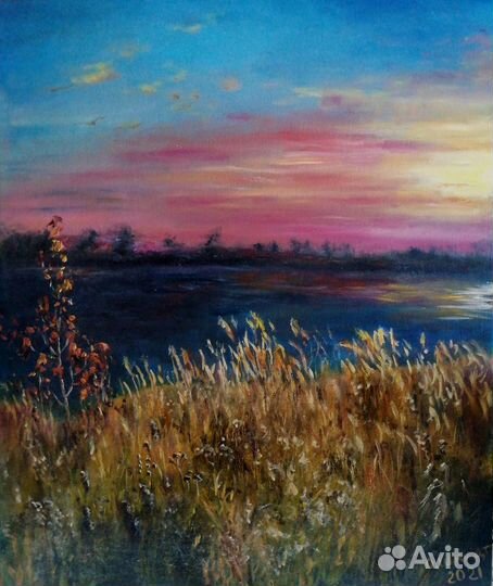 Летние закаты. 40х50, 70х50