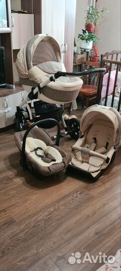 Коляска adamex 3 в 1 бу