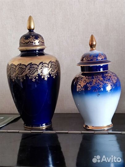 Антикварная ваза, Германия, кобальт, винтаж