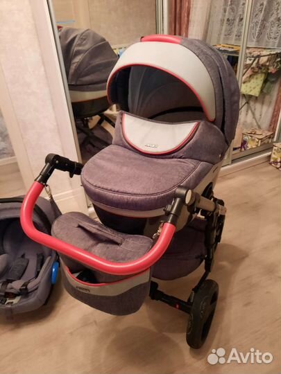 Коляска adamex 3 в 1 carbon