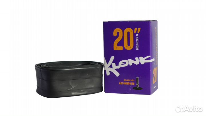 Камера для велосипеда 20х1,9-2,125 AV Klonk автони