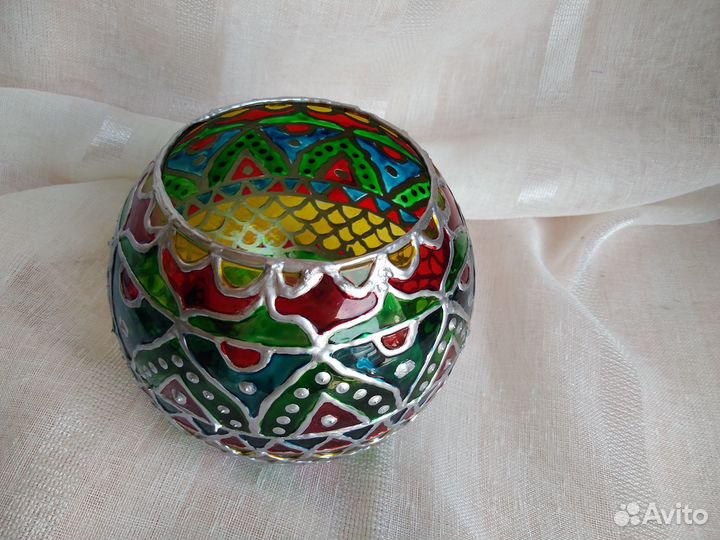 Подсвечник витражный