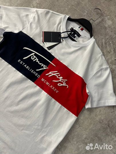 Футболка Tommy Hilfiger белая Established