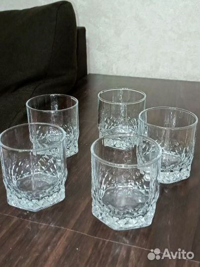 Хрустальные стаканы 3 шт, стаканы для виски 5 шт