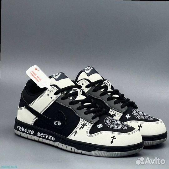 Кроссовки Nike Dunk Chrome Hearts (Арт.62708)