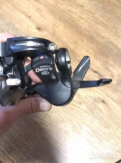 Комплект манетка и переключатель shimano Deore xt
