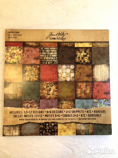 Наборы бумаги для скрапбукинга. Tim Holtz, dcwv