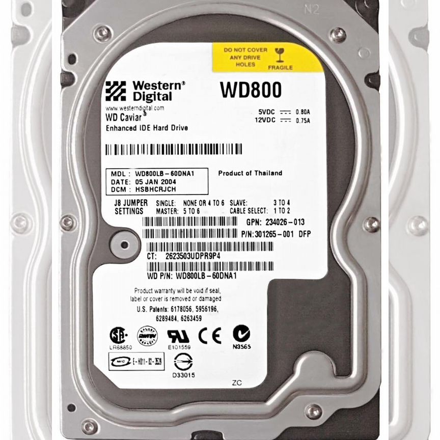 [WD800LB] Жесткий Диск Western Digital 80gb 7200 Ide Wd800lb
