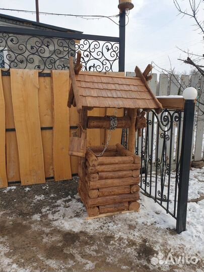 Авторский деревянный колодец или мельница