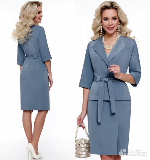 Костюм портрет леди, блю 48 раз