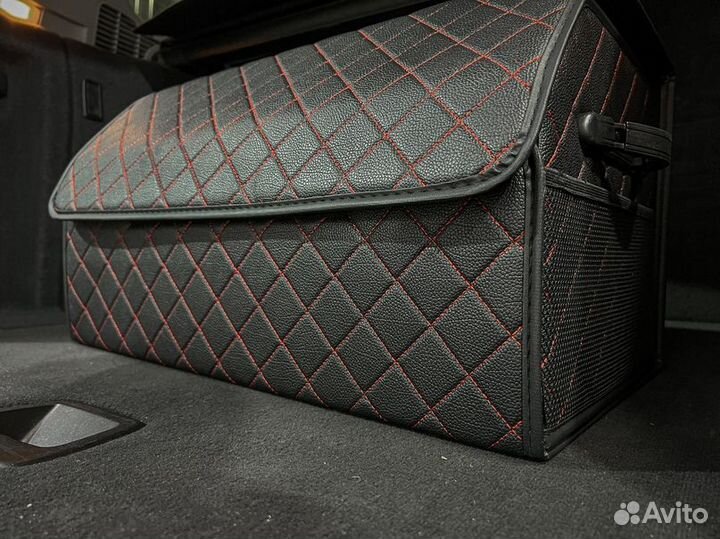 Органайзер L черный, красная строчка 1