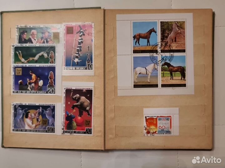 Марки и блоки Кореи с альбомом