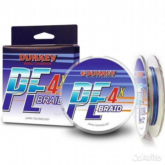 Шнур dunaev braid PE X4 150м 0,34мм (28,6 кг) Mult
