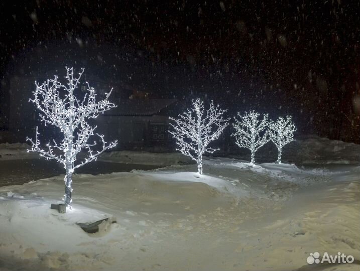 Новогоднее оформление LED деревьямих