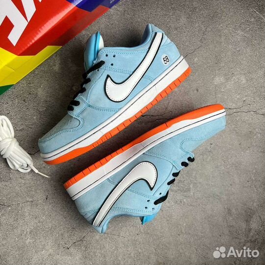 Кроссовки nike SB голубой цвет